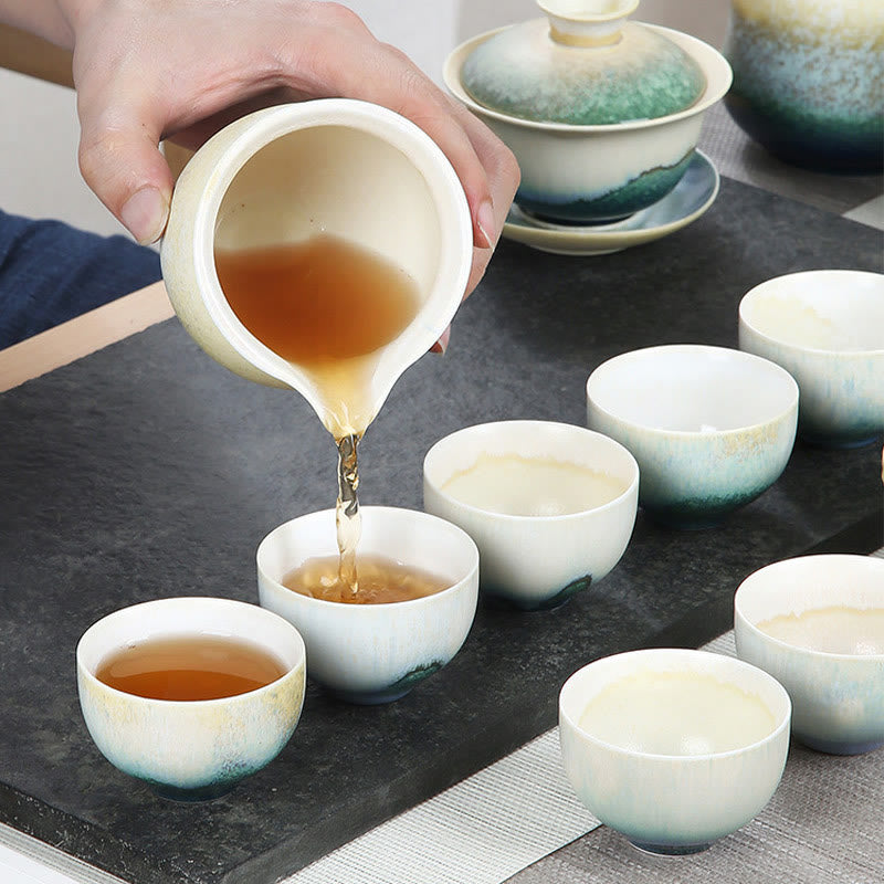 Nimara Ritual Creative Green Ceramic Teacup Kung Fu Tea Cups