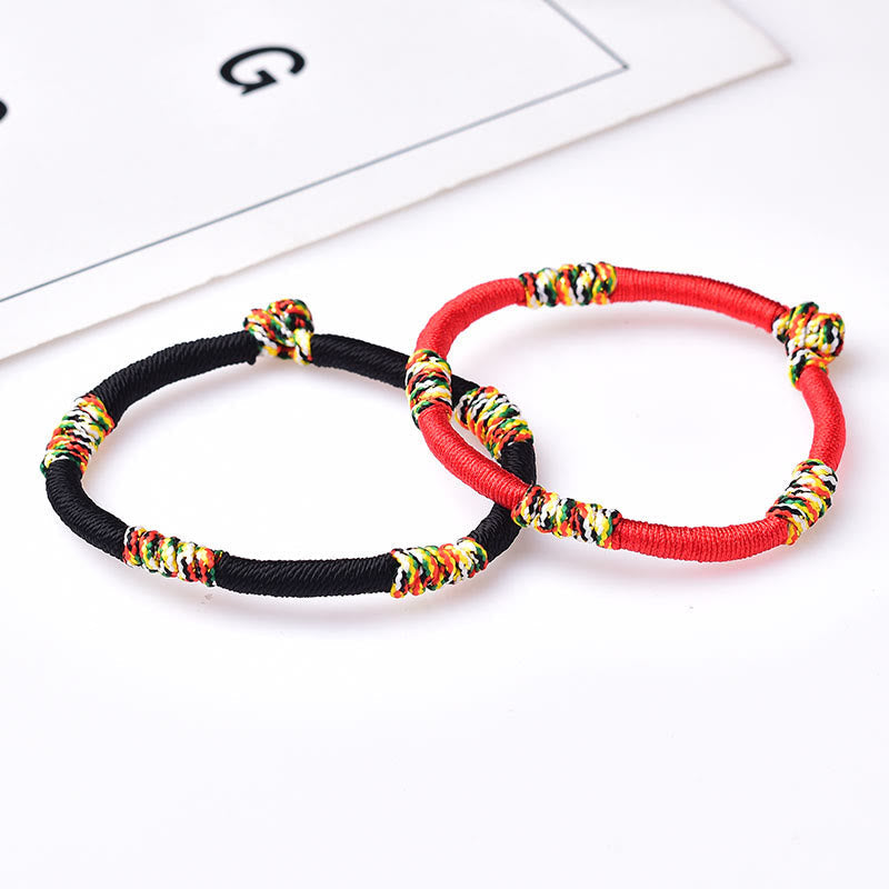 Nimara Ritual Tibetan Handmade Colorful King Kong Knot Lucky Protection Braid String Bracelet