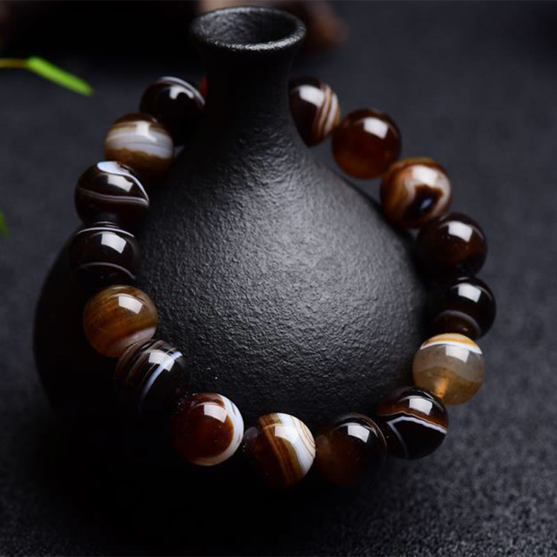 Nimara Ritual Tibetan Sardonyx Happiness Positive Bracelet