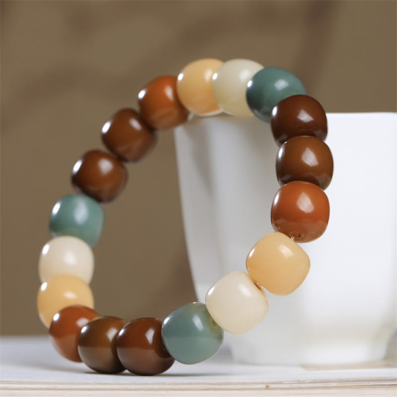 Nimara Ritual Multicolored Bodhi Seed Keep Away Evil Spirits Bracelet