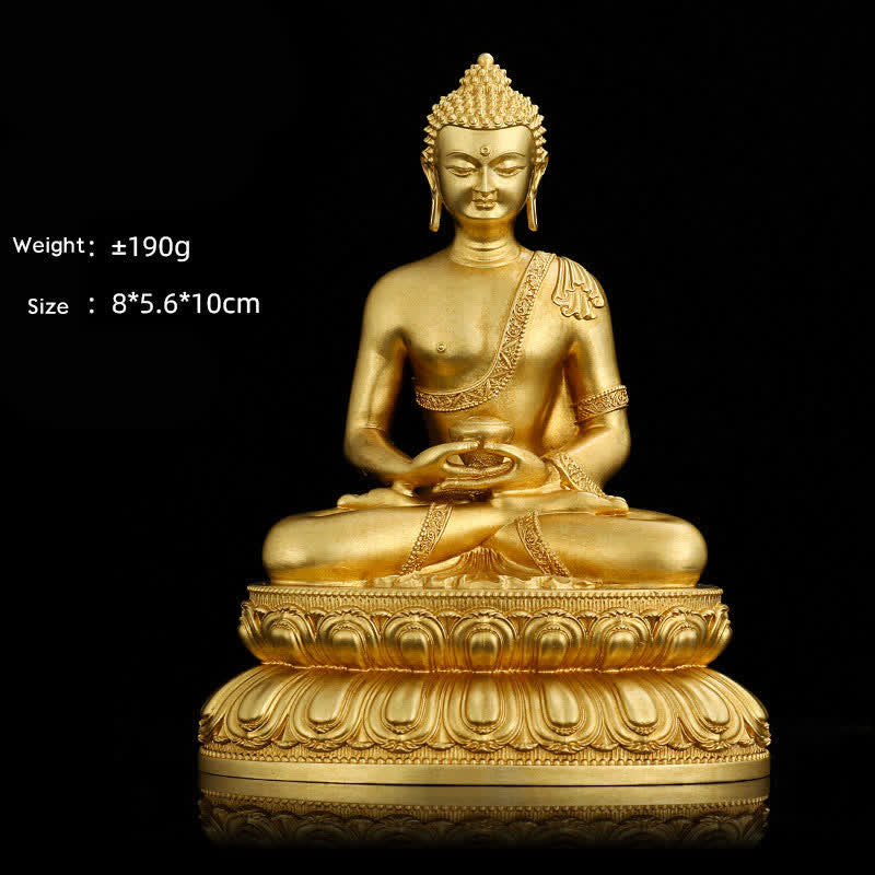 Nimara Ritual Shakyamuni Amitabha Medicine Buddha Figurine Serenity Copper Statue Home Decoration