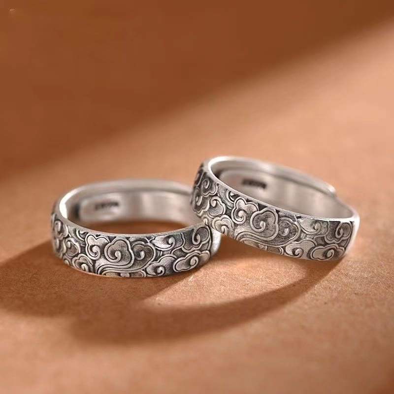 Nimara Ritual Vintage Auspicious Clouds Pattern Luck Ring