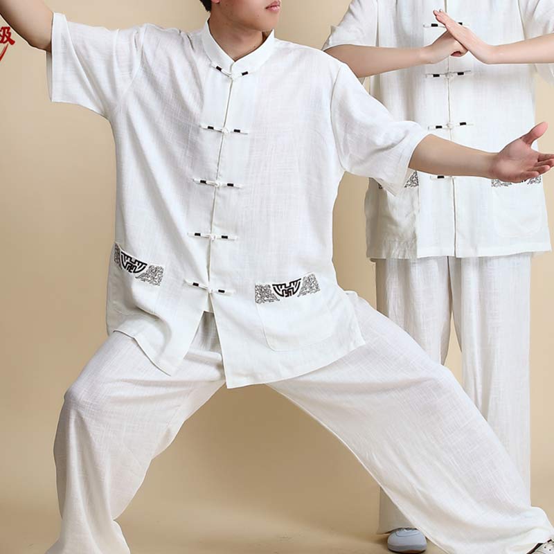 Nimara Ritual Meditation Zen Prayer Spiritual Tai Chi Qigong Practice Unisex Embroidery Clothing Set