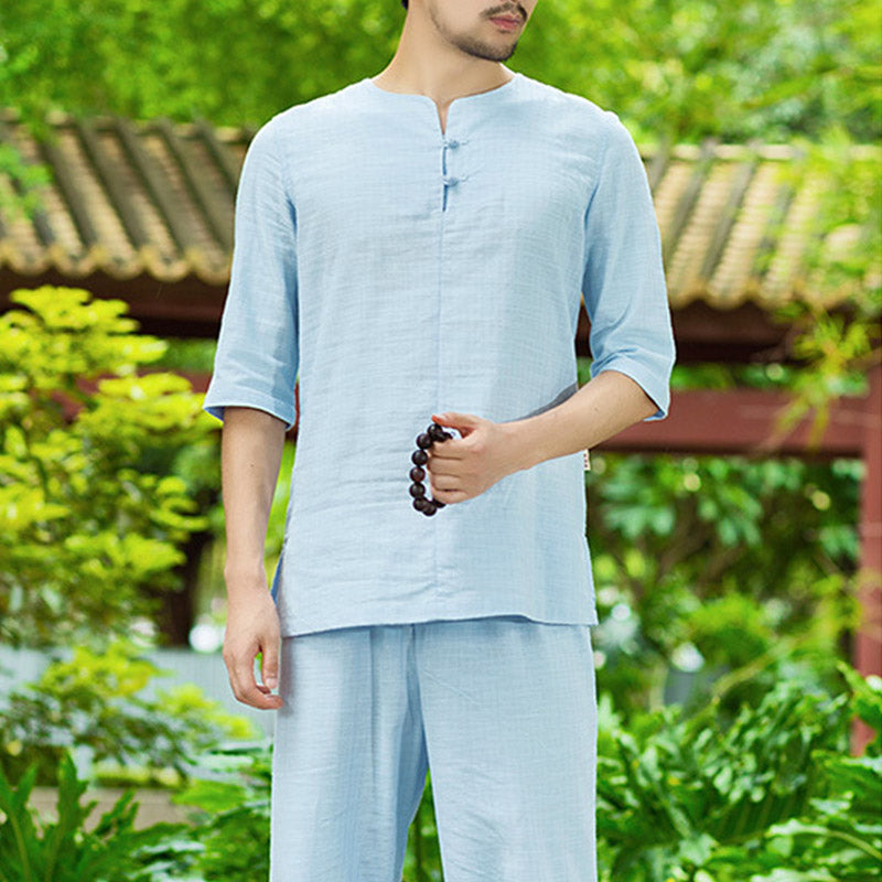 Nimara Ritual Meditation Prayer Spiritual Zen Practice Uniform Clothing Men's Set