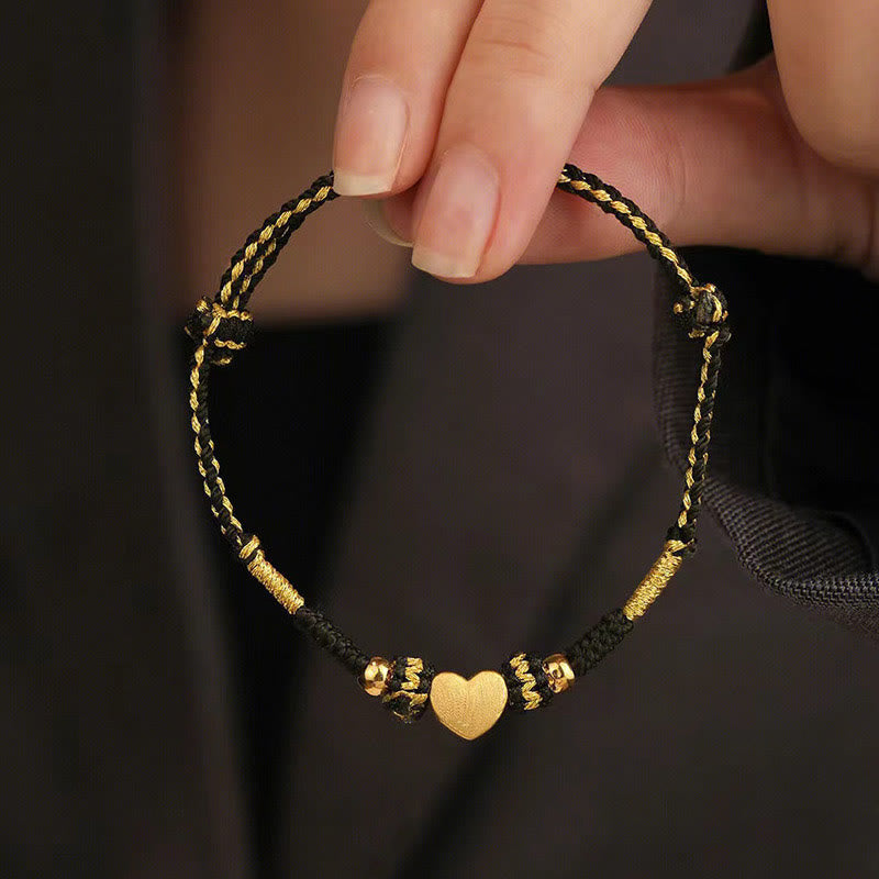 Nimara Ritual Tibet Handmade Love Heart King Kong Knot Luck Braided Bracelet