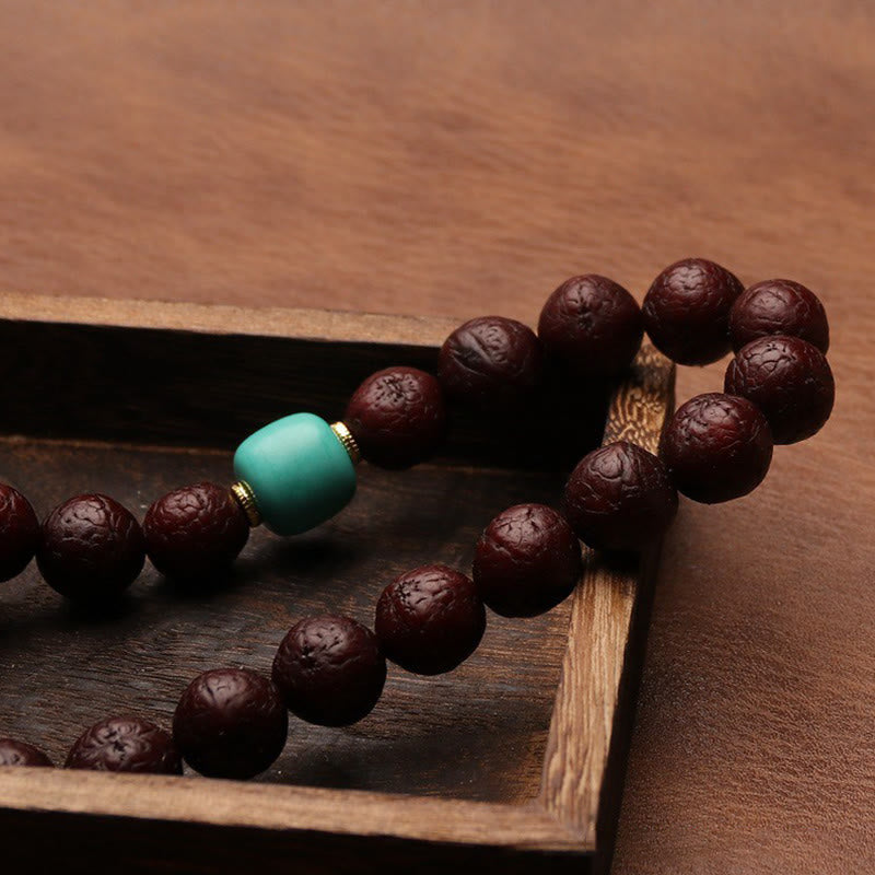 Nimara Ritual Tibetan Bodhi Seed Agate Bead Luck Wealth Tassel Charm Wrist Mala