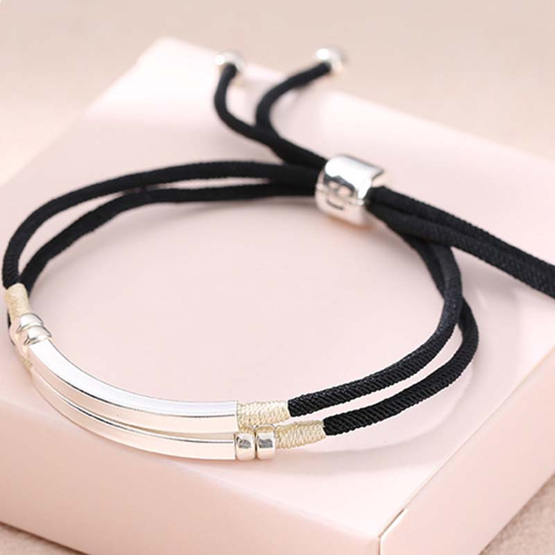 Nimara Ritual 925 Sterling Silver Red String Layered Braid Bracelet