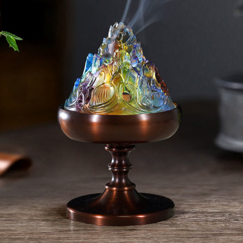 Nimara Ritual Liuli Crystal Mountain Healing Meditation Incense Burner