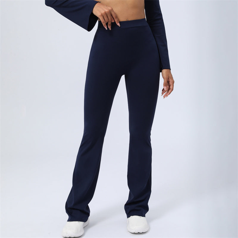 Nimara Ritual Long Sleeve Backless Strap Top Bra Flare Pants Fitness Yoga Outfit