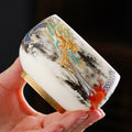 Nimara Ritual Dragon Playing With Pearl Design White Porcelain Ceramic Teacup Kung Fu Tea Cup 160ml