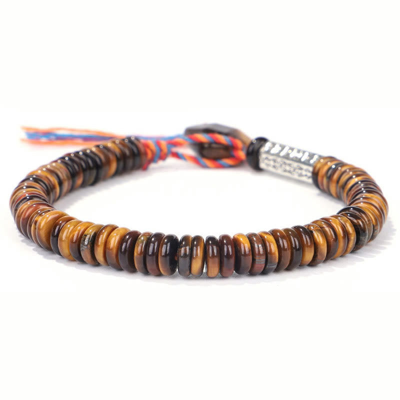 Nimara Ritual Tibetan Tiger Eye Om Mani Padme Hum Protection Power Bracelet