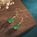 Nimara Ritual Cyan Jade Luck Drop Earrings