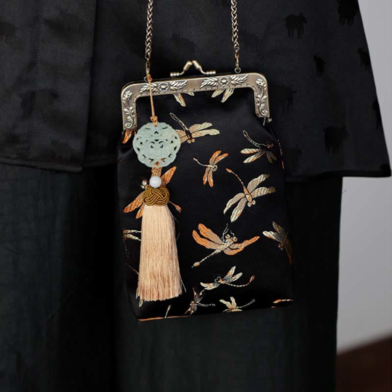 Nimara Ritual Small Dragonfly Metal Chain Crossbody Bag Shoulder Bag Cellphone Bag