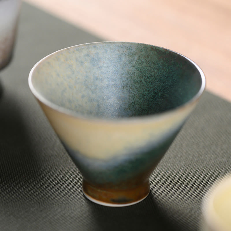Nimara Ritual Vintage Furnace Transmutation Kiln Porcelain Teacup Kung Fu Tea Cup