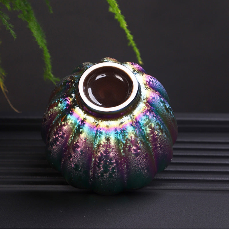 Nimara Ritual Rainbow Color Jianzhan Ceramic Teacup Kung Fu Tea Cup Bowl
