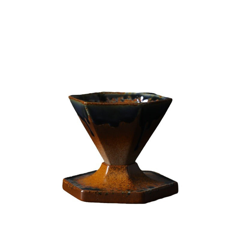Nimara Ritual Hexagon Design Ceramic Tea Coffee Mug Coffee Cup With Base 170ml