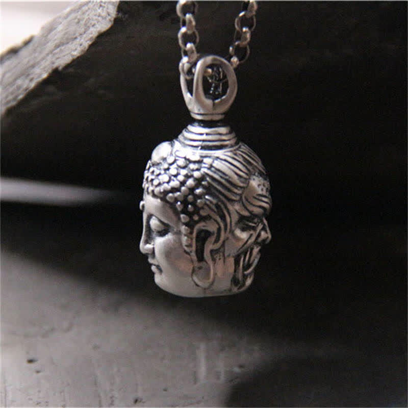 Nimara Ritual 999 Sterling Silver Buddha Demon Serenity Necklace Pendant
