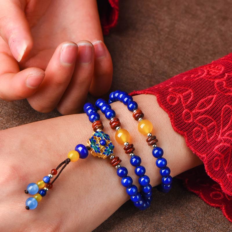Nimara Ritual Lazurite Yellow Agate Positive Bracelet