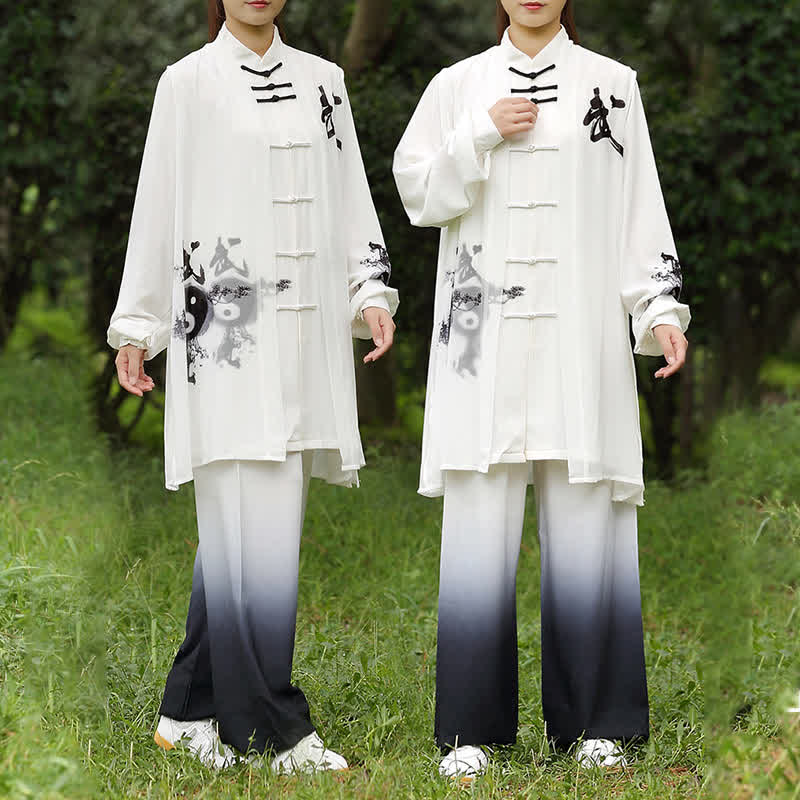 Nimara Ritual 3Pcs Yin Yang Tree Tai Chi Spiritual Zen Practice Meditation Prayer Uniform Unisex Clothing Set