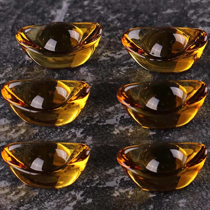 Nimara Ritual Handmade Liuli Crystal Treasure Bowl Art Piece Home Decoration