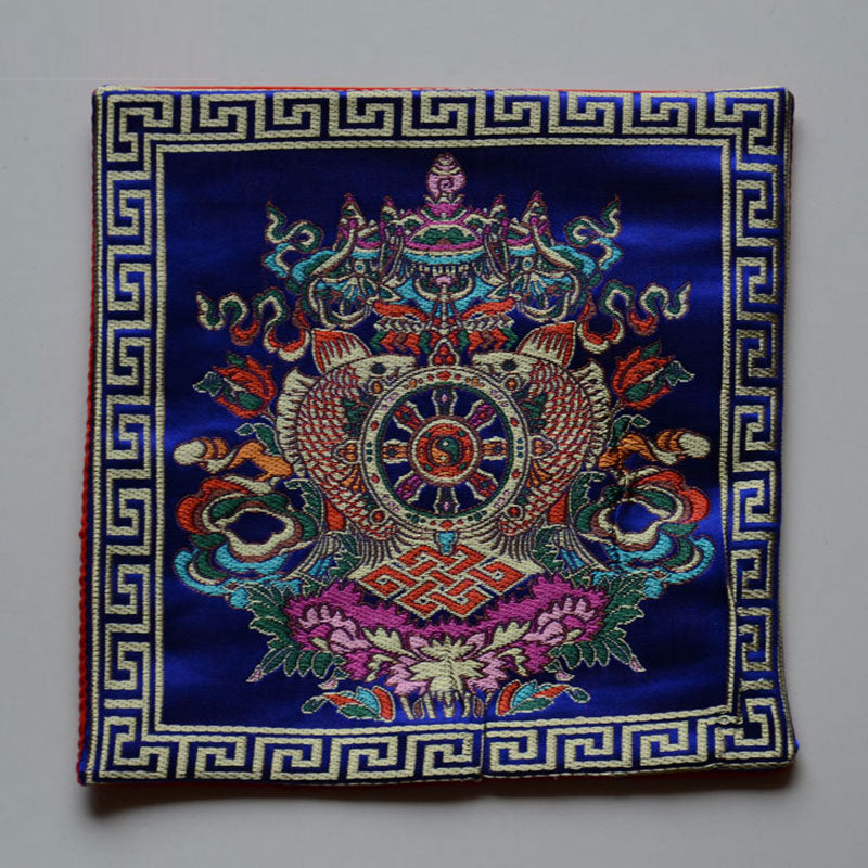 Nimara Ritual Prayer Altar Mat Healing Meditation Vajra Auspicious Symbols