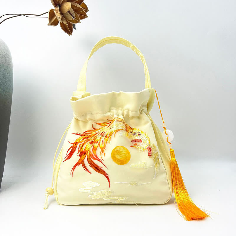 Nimara Ritual Suzhou Embroidery Rabbit Lotus Epiphyllum Peony Magnolia Silk Tote Crossbody Bag Shoulder Bag Handbag