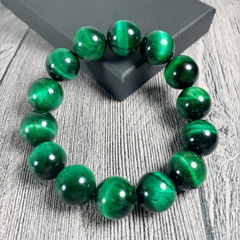 Nimara Ritual Natural Green Tiger Eye Strength Bracelet