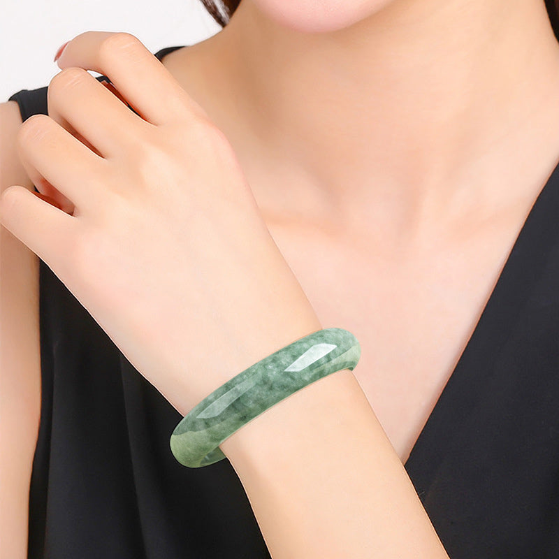Nimara Ritual Natural Jade Luck Wealth Bangle Bracelet