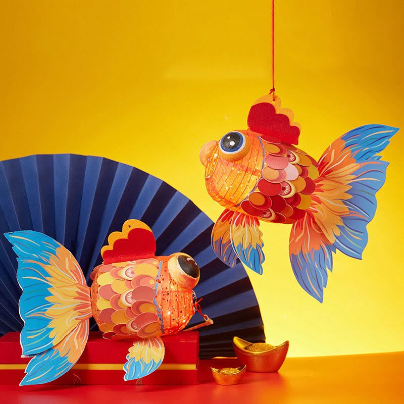 Nimara Ritual DIY Good Luck Koi Fish Paper Lantern Lamp Mid-Autumn Festival Child Kids Lantern Decoration