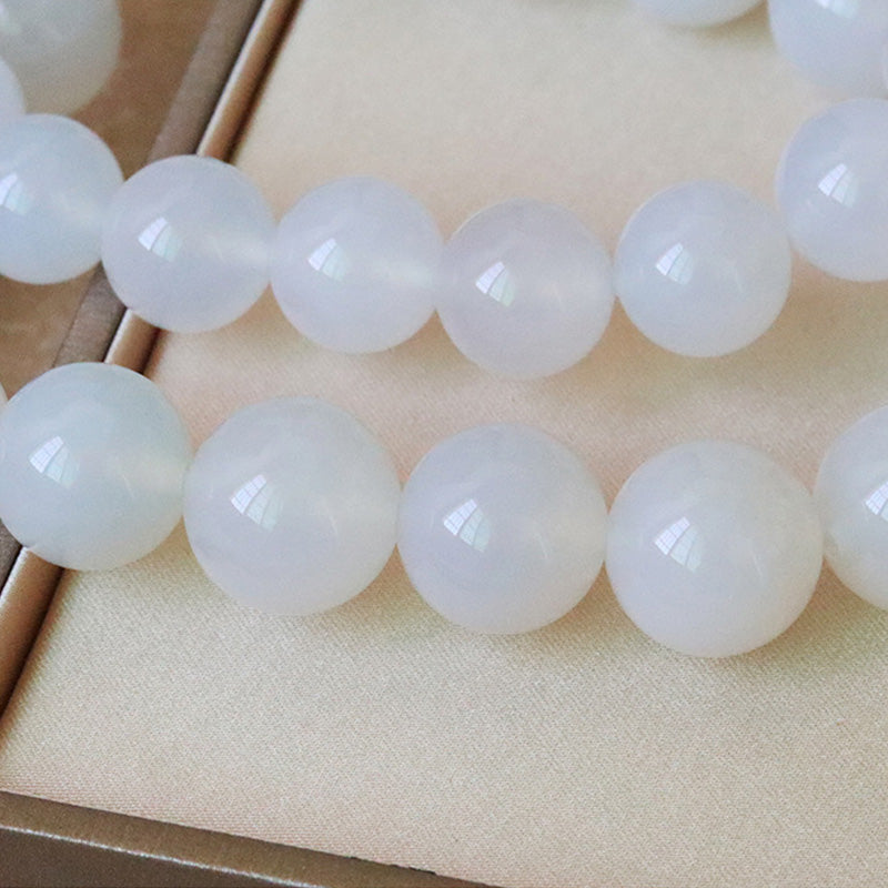 Nimara Ritual White Agate Red Agate Luck Wrist Mala Tassels Pocket Mala Car Decoration