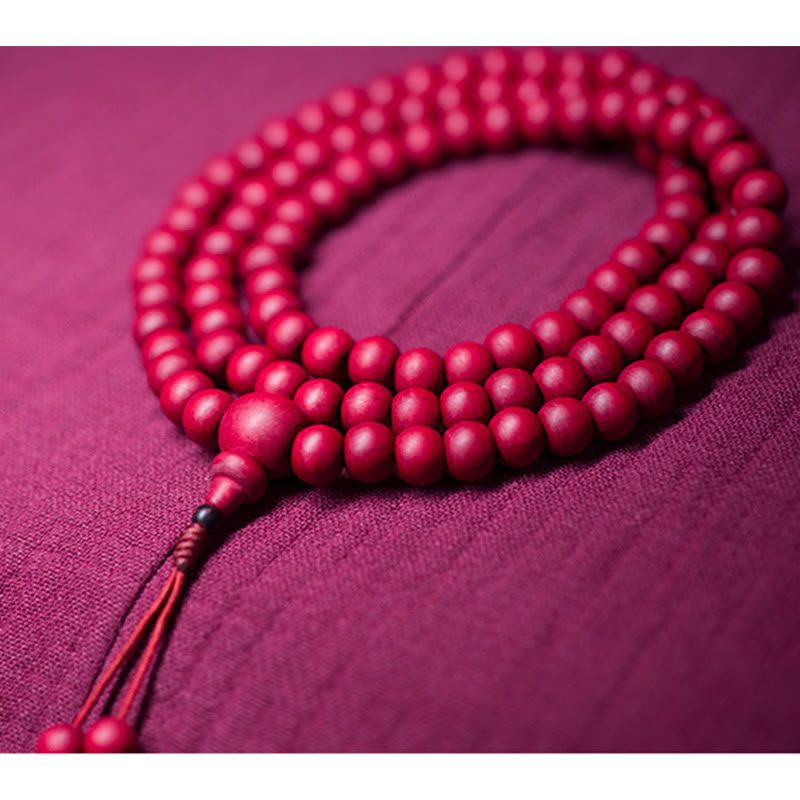 Nimara Ritual 108 Mala Beads Natural Abelia Biflora Wood Protection Bracelet