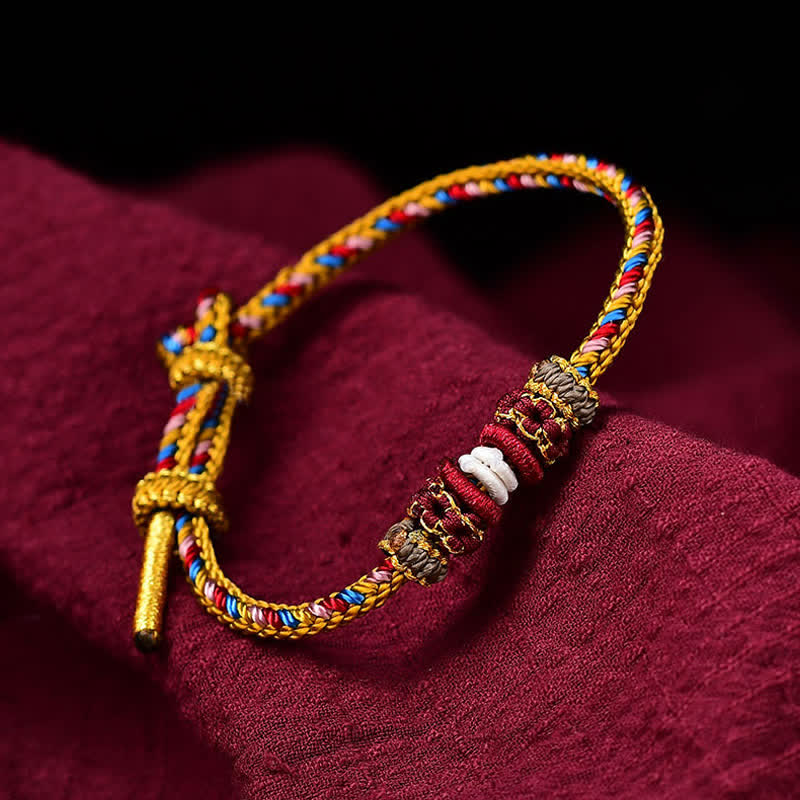 Nimara Ritual Handmade Dunhuang Color Luck Braid String Bracelet