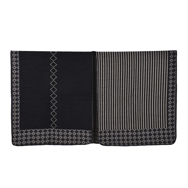 Nimara Ritual Tibetan Shawl Striped Diamond Pattern Winter Warm Soft Scarf