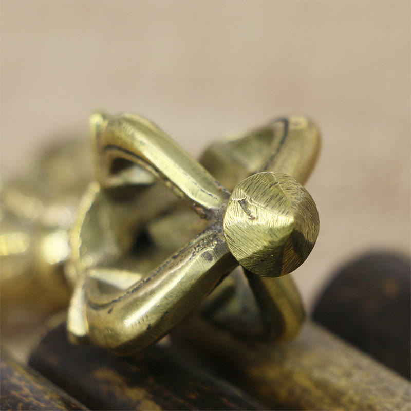 Nimara Ritual Handcrafted Nepal Small Five Prong Vajra Dorje Strength Copper Decoration