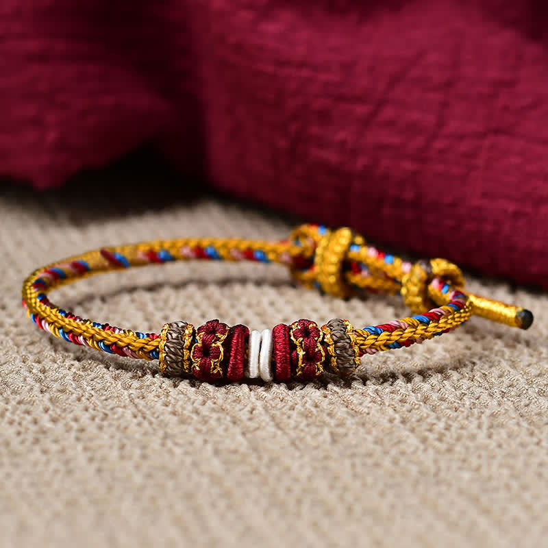 Nimara Ritual Handmade Dunhuang Color Luck Braid String Bracelet