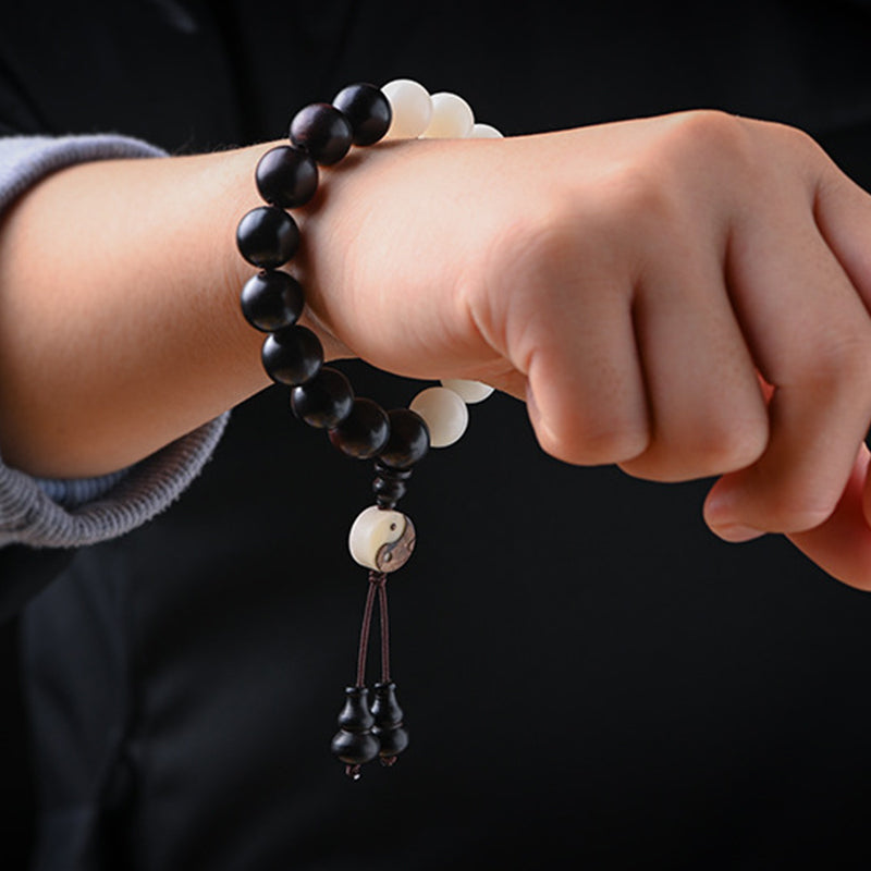Nimara Ritual Ebony YinYang Protection Bracelet Decoration
