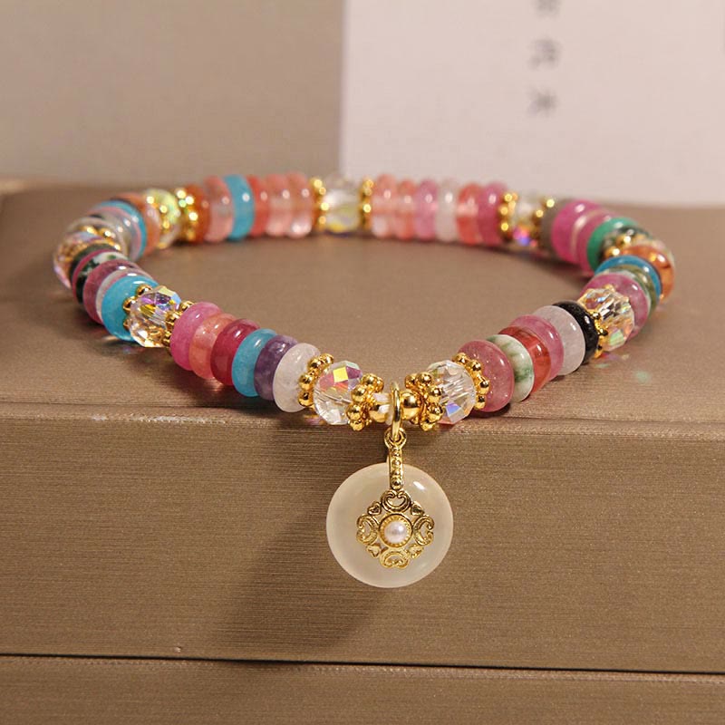 Nimara Ritual Various Crystal Peace Buckle Auspicious Bracelet