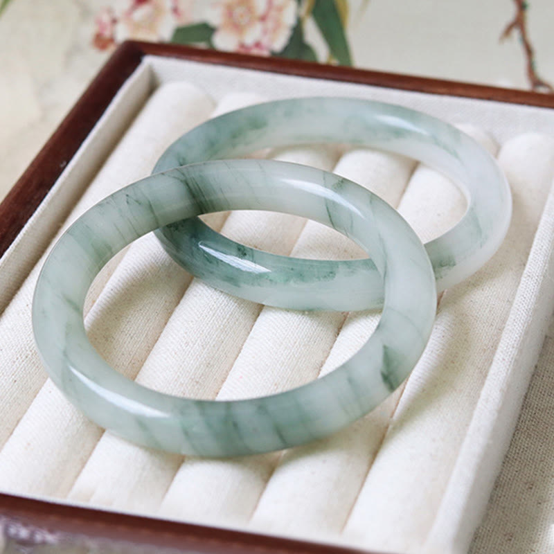 Nimara Ritual Natural Jade Luck Prosperity Bangle Bracelet