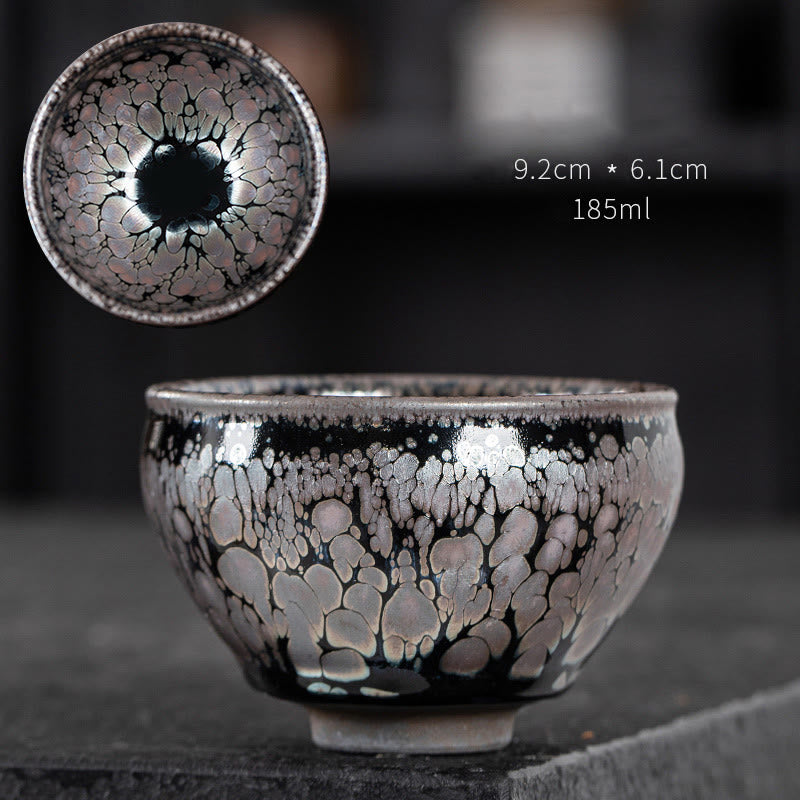 Nimara Ritual Handmade Cherry Blossoms Sakura Design Chinese Jianzhan Ceramic Teacup Kung Fu Tea Cup