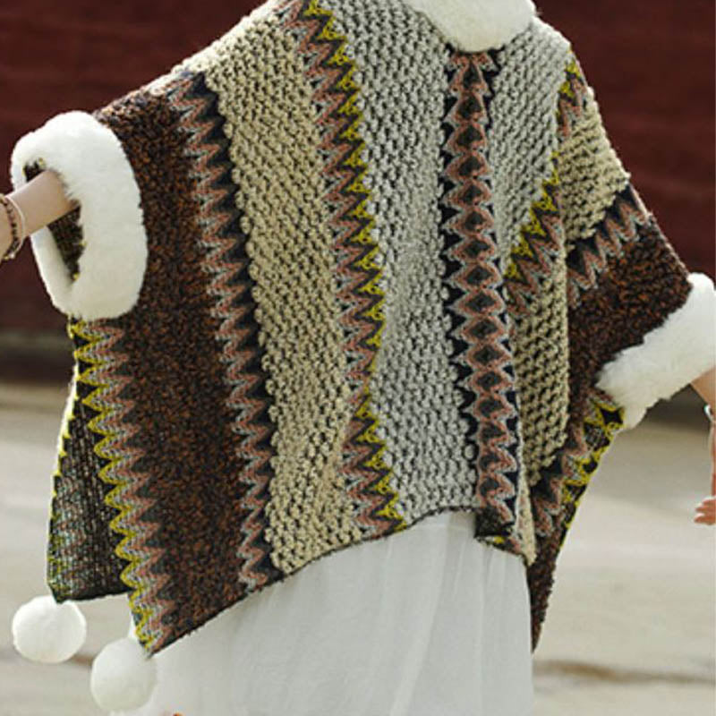 Nimara Ritual Tibetan Multicolored Striped Shawl Winter Cozy Travel Scarf Wrap