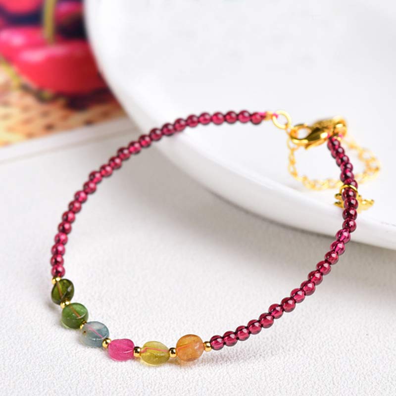Nimara Ritual Garnet Tourmaline Butterfly Protection Bracelet Anklet