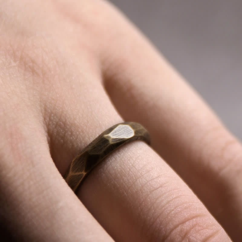 Nimara Ritual Tibetan Simple Design Copper Wealth Ring