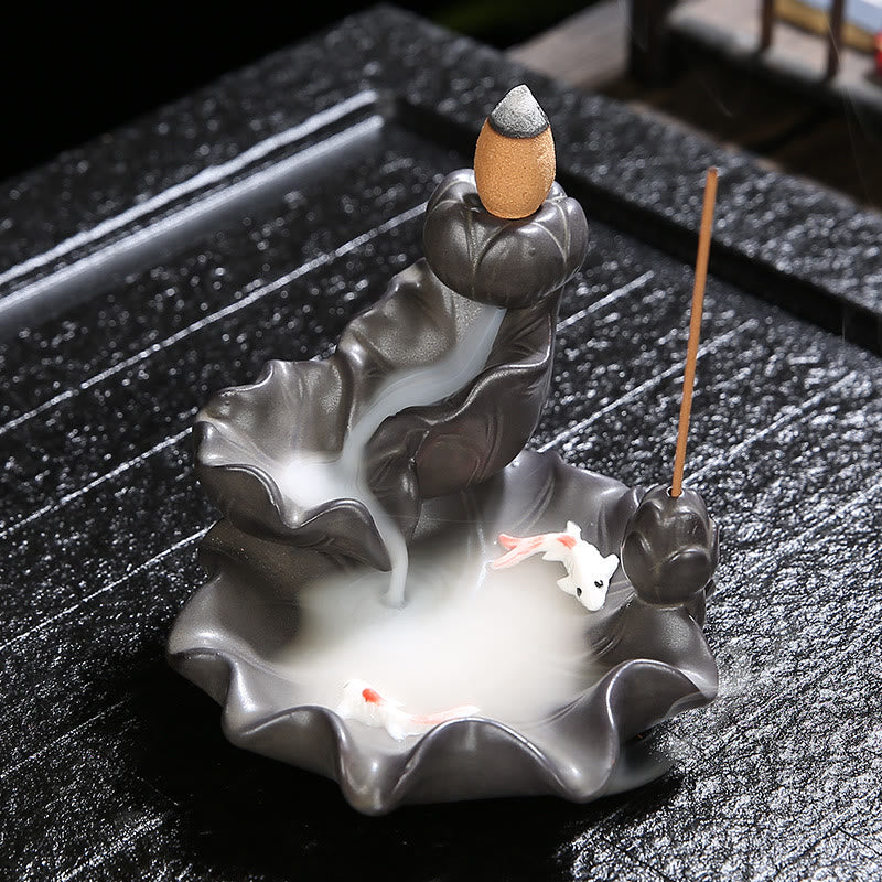 Nimara Ritual Koi Fish Lucky Incense Burner Decoration