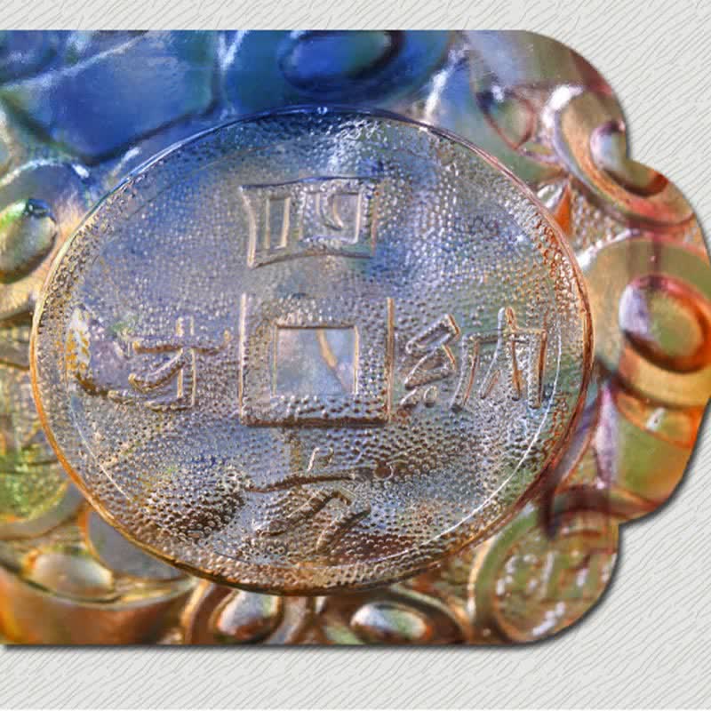 Nimara Ritual Handmade Liuli Crystal Treasure Bowl Art Piece Home Decoration