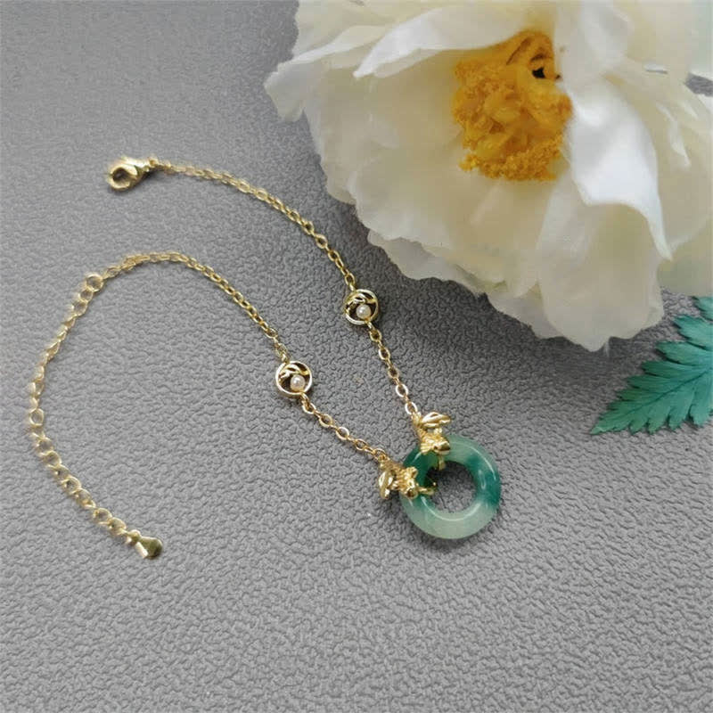 Nimara Ritual Cyan Jade Koi Fish Healing Harmony Bracelet