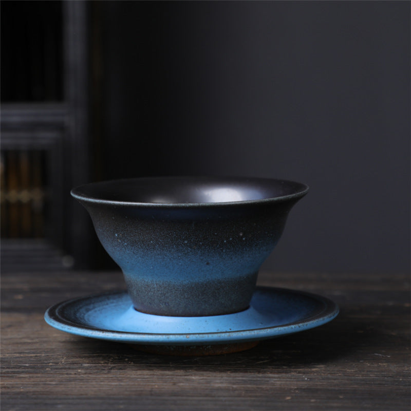 Nimara Ritual Planet Design Ceramic Coffee Mug Rough Pottery Tea Coffee Cup With Saucer