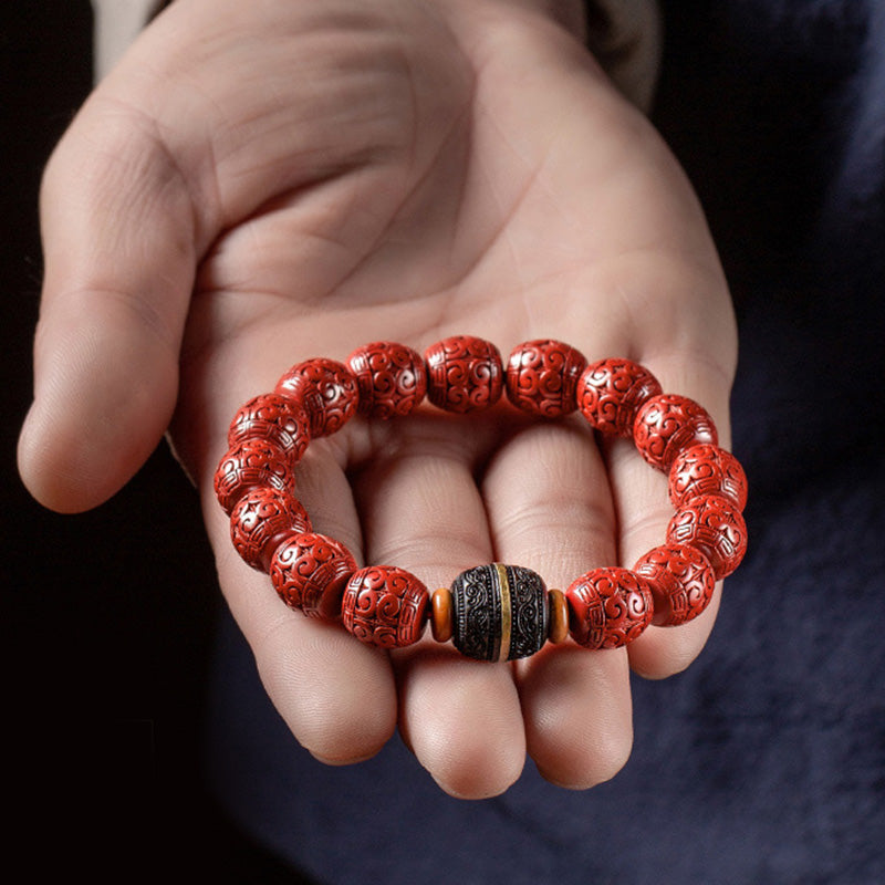 Nimara Ritual Natural Cinnabar Ebony Calm Blessing Bracelet