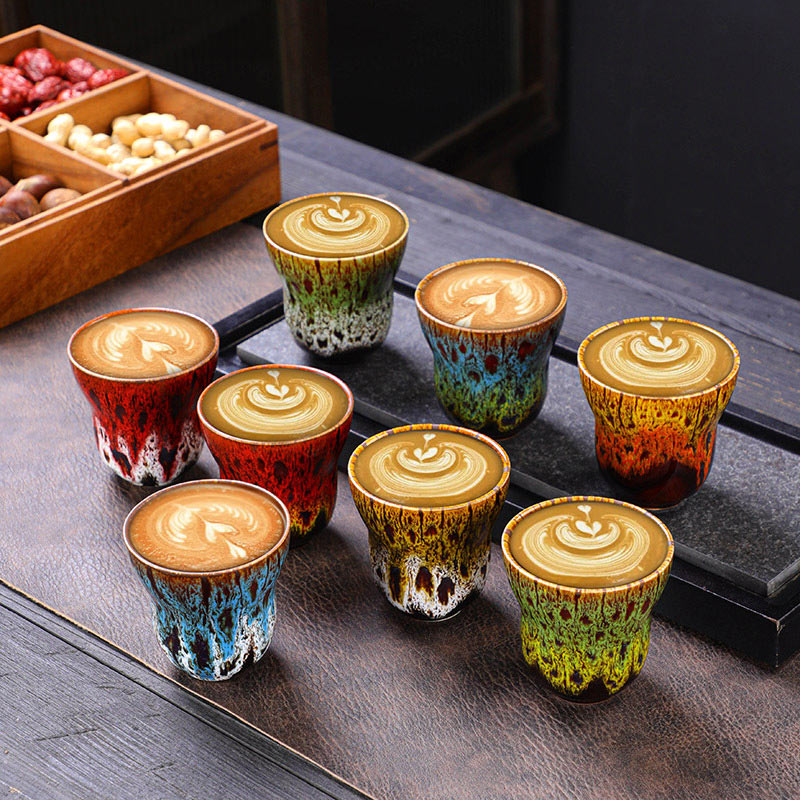Nimara Ritual Vintage Kiln Change Design Ceramic Coffee Mug Tea Cup 150ml