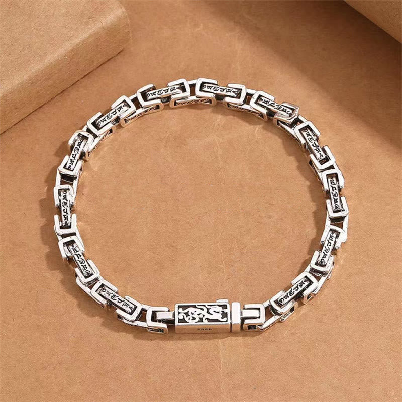 Nimara Ritual Dragon Om Mani Padme Hum Engraved Copper Luck Success Bracelet