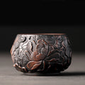 Nimara Ritual Lotus Leaf Flower Landscape Dragon Bamboo Ceramic Teacup Kung Fu Tea Cup Bowl